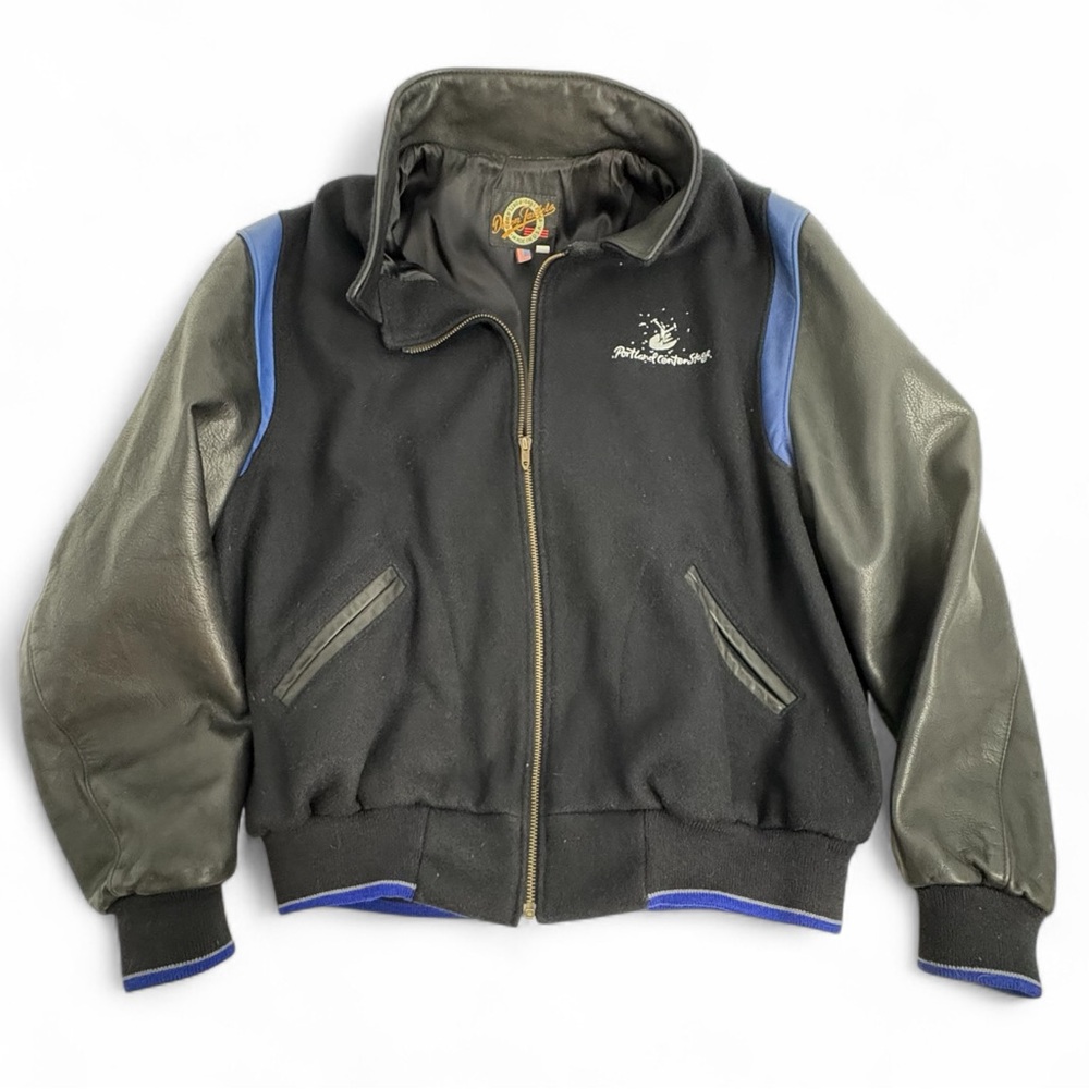 Deben Vintage Custom Wool And‎ Leather Varsity Jacket XL